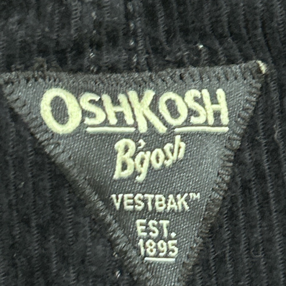OshKosh B'Gosh Unisex Baby Navy‎ Blue Lined Corduroy Overalls Size 9M - Picture 7 of 12